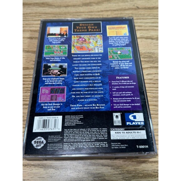Theme Park (Sega Saturn, 1995) Complete CIB Tested - Picture 3 of 3